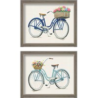 Framed 'Beach Time Neutral 2 Piece Framed Art Print Set' border=