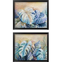 Framed 'Blue Plants 2 Piece Framed Art Print Set' border=