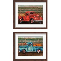 Framed 'Truck Harves 2 Piece Framed Art Print Set' border=