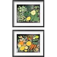 Framed 'Fruitie Smoothie on Black 2 Piece Framed Art Print Set' border=