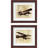 Framed 'Flight Plans 2 Piece Framed Art Print Set' border=