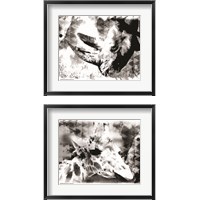 Framed 'Modern Black & White Safari Animal 2 Piece Framed Art Print Set' border=