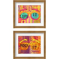 Framed 'Sunglasses 2 Piece Framed Art Print Set' border=