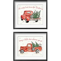 Framed 'Modern Farmhouse Christmas 2 Piece Framed Art Print Set' border=