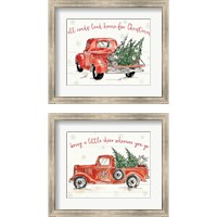 Framed 'Modern Farmhouse Christmas 2 Piece Framed Art Print Set' border=