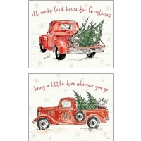 Framed 'Modern Farmhouse Christmas 2 Piece Art Print Set' border=