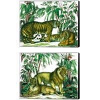 Framed 'Jungle Flair 2 Piece Canvas Print Set' border=