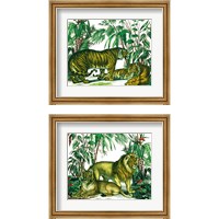 Framed 'Jungle Flair 2 Piece Framed Art Print Set' border=