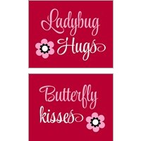 Framed 'Hugs & Kisses 2 Piece Art Print Set' border=