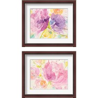 Framed 'Spring Abstracts Florals 2 Piece Framed Art Print Set' border=