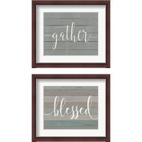 Framed 'Rustic Scipt 2 Piece Framed Art Print Set' border=