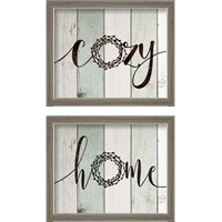 Framed 'Rustic Wreath 2 Piece Framed Art Print Set' border=