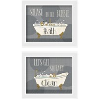 Framed 'Squeaky Clean 2 Piece Framed Art Print Set' border=