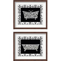 Framed 'Paris Hotel Tub 2 Piece Framed Art Print Set' border=