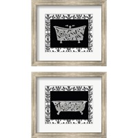 Framed 'Paris Hotel Tub 2 Piece Framed Art Print Set' border=