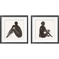 Framed 'Neutral Nudes 2 Piece Framed Art Print Set' border=