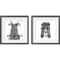 Framed 'Laundry Rules 2 Piece Framed Art Print Set' border=