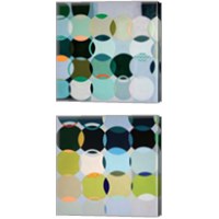 Framed 'Circles 2 Piece Canvas Print Set' border=