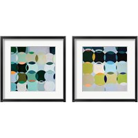 Framed 'Circles 2 Piece Framed Art Print Set' border=