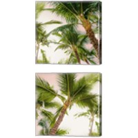 Framed 'Bright Oahu Palms 2 Piece Canvas Print Set' border=