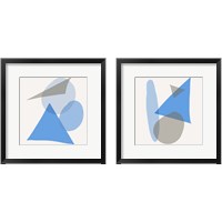 Framed 'Mindful Blue 2 Piece Framed Art Print Set' border=