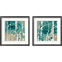 Framed 'Up To The Teal Northern Skies 2 Piece Framed Art Print Set' border=