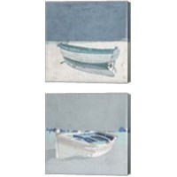 Framed 'Docked Ashore 2 Piece Canvas Print Set' border=