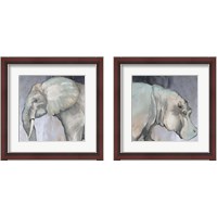 Framed 'Safari Animal 2 Piece Framed Art Print Set' border=