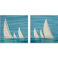 Framed 'Water Journey 2 Piece Art Print Set' border=