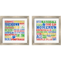 Framed 'Ball Typography 2 Piece Framed Art Print Set' border=