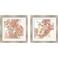 Framed 'Cashmere Florals 2 Piece Framed Art Print Set' border=