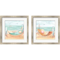 Framed 'Ocean Breeze 2 Piece Framed Art Print Set' border=