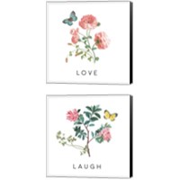 Framed 'Victorian Garden Bright 2 Piece Canvas Print Set' border=