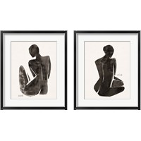 Framed 'Neutral Nudes 2 Piece Framed Art Print Set' border=