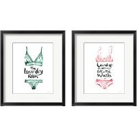 Framed 'Lingerie Laundry 2 Piece Framed Art Print Set' border=