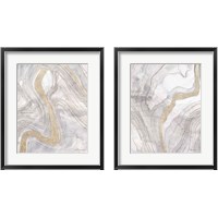 Framed 'Shimmering Water 2 Piece Framed Art Print Set' border=