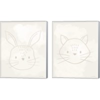 Framed 'Soft Animal 2 Piece Canvas Print Set' border=