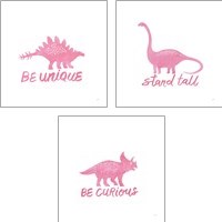 Framed 'Dino Inspiration 3 Piece Art Print Set' border=