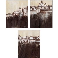 Framed 'Old Cartagena 3 Piece Art Print Set' border=