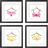 Framed 'Hand Wash 4 Piece Framed Art Print Set' border=