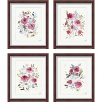 Framed 'Soft Bouquet 4 Piece Framed Art Print Set' border=