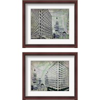 Framed 'Cityscape  2 Piece Framed Art Print Set' border=