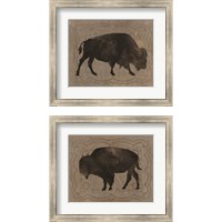 Framed 'Buffalo Impression 2 Piece Framed Art Print Set' border=