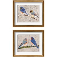 Framed 'Eastern Bluebirds 2 Piece Framed Art Print Set' border=
