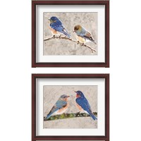 Framed 'Eastern Bluebirds 2 Piece Framed Art Print Set' border=