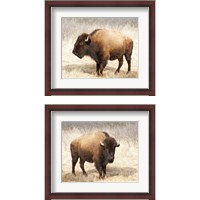 Framed 'American Bison 2 Piece Framed Art Print Set' border=