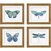 Framed 'Outdoor Beauties 4 Piece Framed Art Print Set' border=