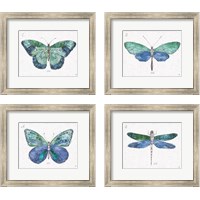 Framed 'Outdoor Beauties 4 Piece Framed Art Print Set' border=