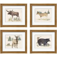 Framed 'Wilderness Collection 4 Piece Framed Art Print Set' border=