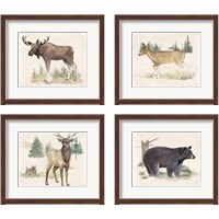 Framed 'Wilderness Collection 4 Piece Framed Art Print Set' border=